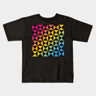 Rainbow Triangle Pattern v1 Kids T-Shirt